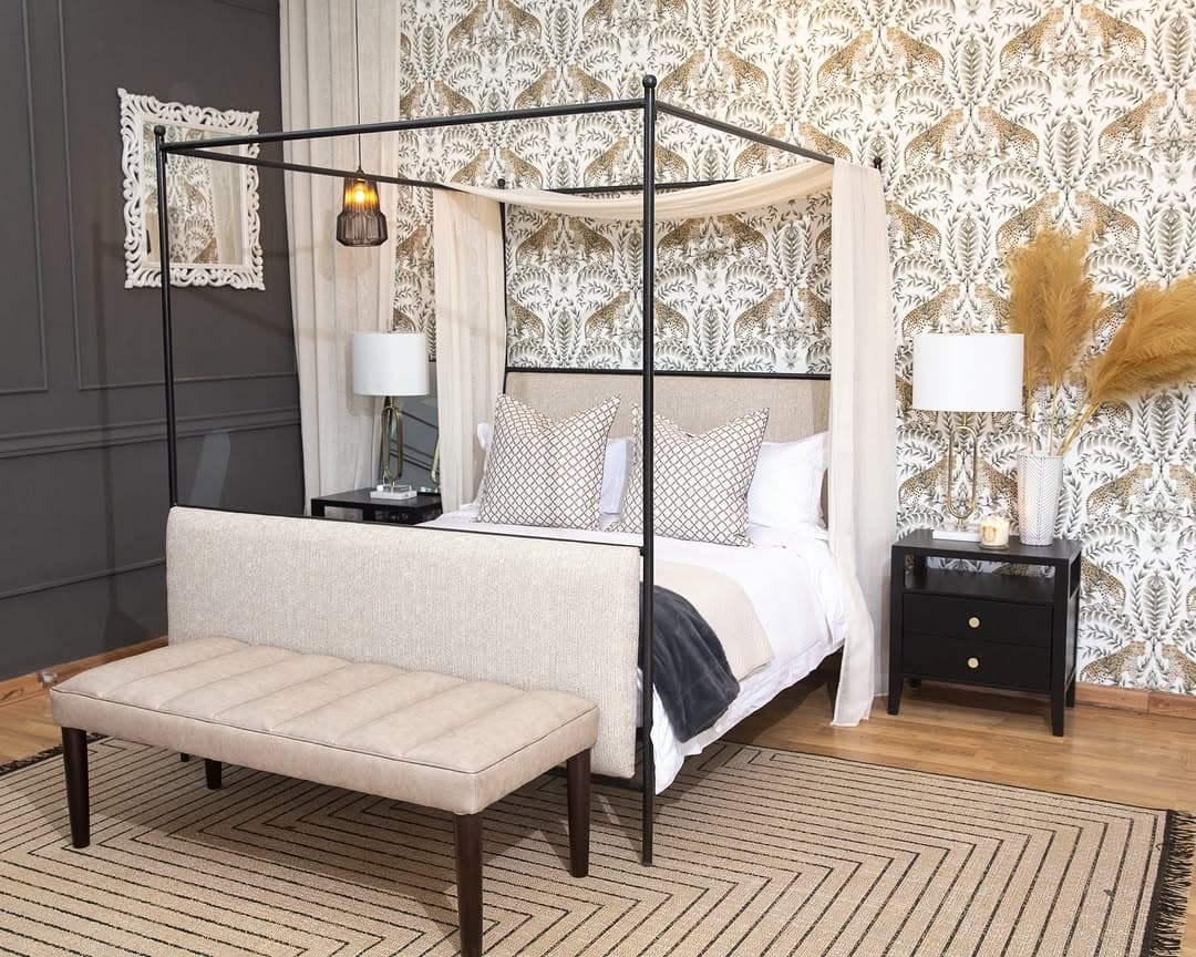 A four poster bed instantly elevates any hospitality space - and just as beautifully a refined residential…